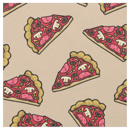 Pizzaslices Muster Bedruckte Stoffe vom Garten (Nahaufnahme)