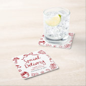 Pizzaspezialzustellung Kinderdusche Rechteckiger Pappuntersetzer (Vor Ort)