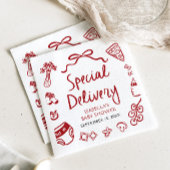 Pizzaspezialzustellung Kinderdusche Serviette