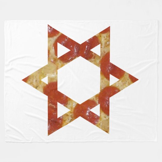 Pizzastar mit Daviddecke Fleecedecke (Vorderseite (Horizontal))
