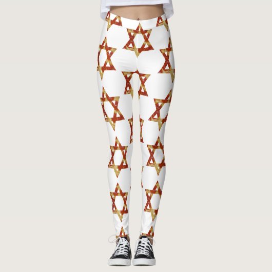 Pizzastern von daviden Leggings (Vorderseite)