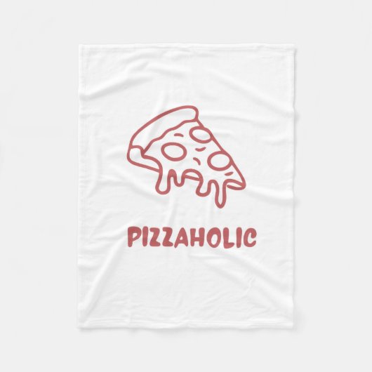 Pizzasüchtiger fleecedecke (Vorderseite)