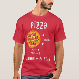 Pizzatiefe A Radius Z Volumen Matte Fast Food Prem T-Shirt