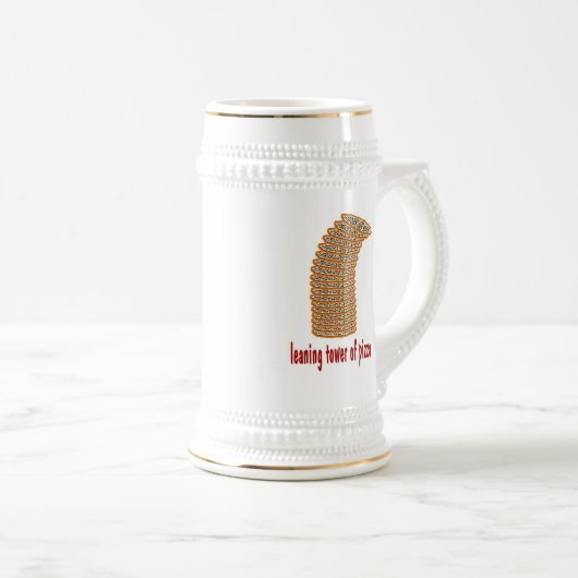 Pizzaturm Bierglas (VorderseiteRechts)