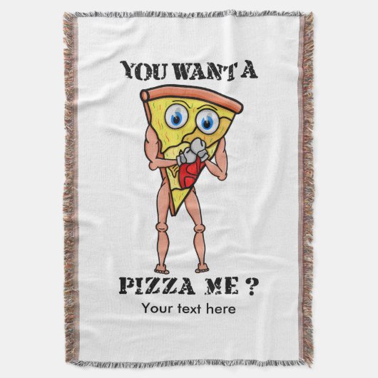 Pizzawedel mit Boxhandschuhen Decke (Vorderseite Vertikal)