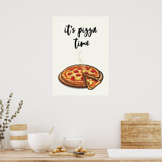 Pizzazeit Poster (Küche)
