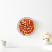 Pizzazeit! Runde Wanduhr (Zuhause)
