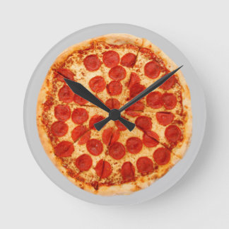 Pizzazeit! Runde Wanduhr