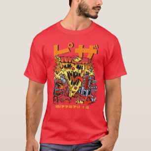 Pizzazilla Funny Pizza Kaiju Monster japanischer K T-Shirt