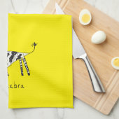 Pizzebra Pizza Funny Zebra Küchentuch (Viertel Falte)