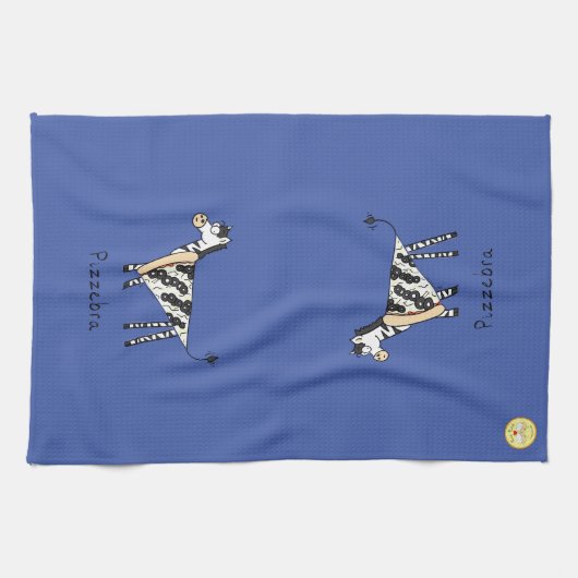 Pizzebra Pizza Funny Zebra Küchentuch (Horizontal)