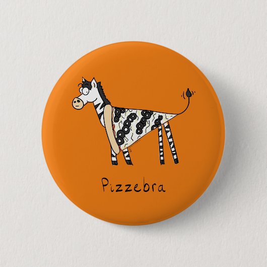 Pizzebra Pizza Zebra Button Button (Vorderseite)