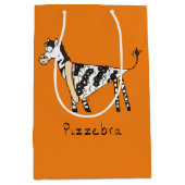 Pizzebra Pizza Zebra Geschenktasche Mittlere Geschenktüte (Vorderseite)