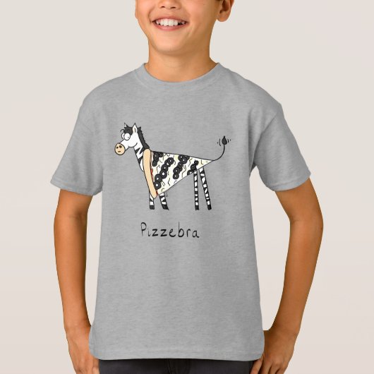 Pizzebra Pizza Zebra Kid's Boy's T - Shirt (Vorderseite)