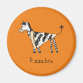 Pizzebra Pizza Zebra Magnet (Vorne)