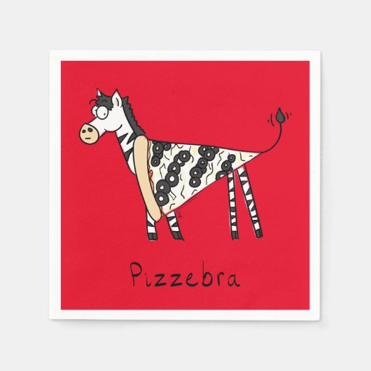 Pizzebra Pizza Zebra Napkins Serviette (Vorderseite)
