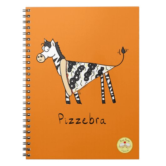 Pizzebra Pizza Zebra Notebook Notizblock (Vorderseite)