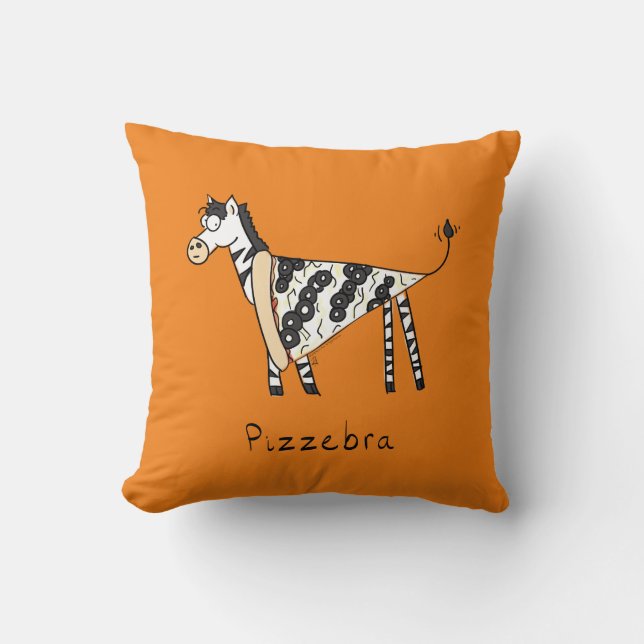 Pizzebra Pizza Zebra Pillow Kissen (Vorderseite)