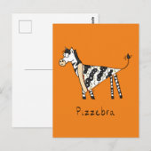 Pizzebra Pizza Zebra Postkarte (Vorne/Hinten)