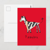 Pizzebra Pizza Zebra Postkarte (Vorne/Hinten)