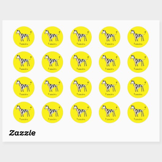 Pizzebra Pizza Zebra Stickers (Blatt)