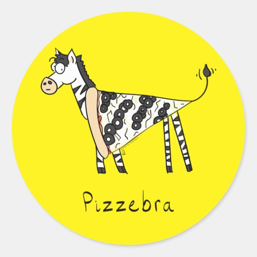 Pizzebra Pizza Zebra Stickers (Vorderseite)