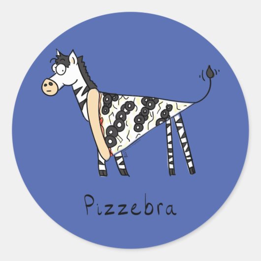 Pizzebra Pizza Zebra Stickers (Vorderseite)