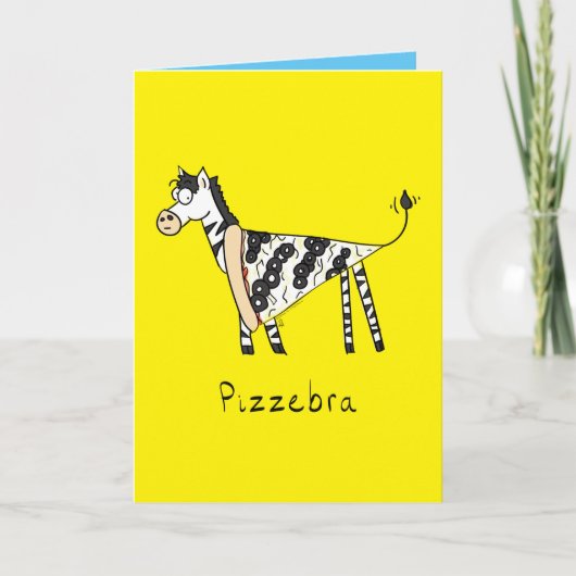 Pizzebra Pizzazebra-niedliche Karte (Vorderseite)