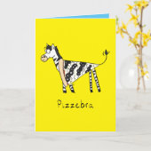 Pizzebra Pizzazebra-niedliche Karte (Gelbe Blume)