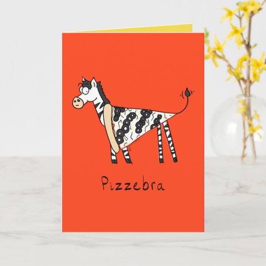 Pizzebra Pizzazebra-niedliche Karte (Gelbe Blume)