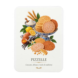 Pizzelle – Vintage italienisches Dessert Magnet