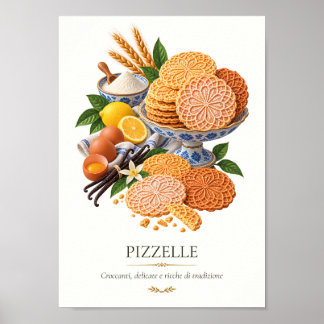 Pizzelle – Vintage italienisches Dessert Poster