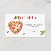 Pizzeria baby dusche - preiswertere verlosung begleitkarte (Vorderseite)