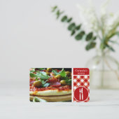 Pizzeria Business Card Visitenkarte (Stehend Vorderseite)