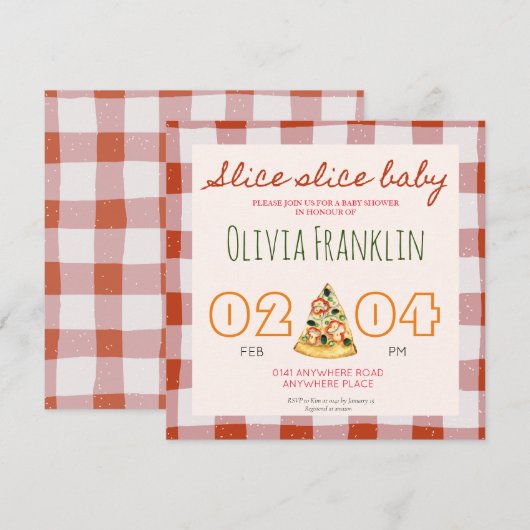 Pizzeria Einladung (Vorne/Hinten)