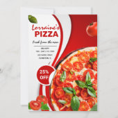 Pizzeria Flyer Einladung (Vorderseite)