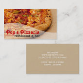 Pizzeria Food Restaurant Diner Eaterie Catering Visitenkarte (Vorne/Hinten)