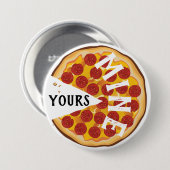 Pizzeria Funny Pepperoni niedlicher Feinschmecker Button (Vorne & Hinten)