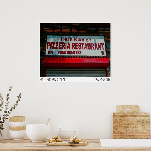 PIZZERIA HELLS KITCHEN- POSTER (Küche)