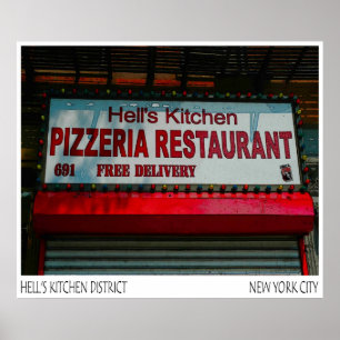 PIZZERIA-HÖLLEN-KÜCHE POSTER