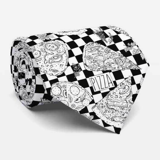 Pizzeria Italian Restaurant Manager Pizza Muster Krawatte (Gerollt)