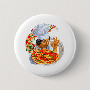 Pizzeria Koch Holding Pizza Button