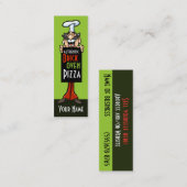 Pizzeria-Kochs-Italiener-Restaurant Mini Visitenkarte (Vorne/Hinten)
