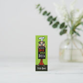 Pizzeria-Kochs-Italiener-Restaurant Mini Visitenkarte (Stehend Vorderseite)