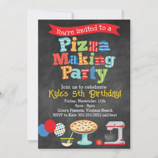 Pizzeria Making Party Einladung (Primär)
