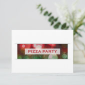 Pizzeria Party Einladung (Stehend Vorderseite)