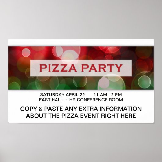 Pizzeria Party Poster (Vorne)