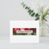 Pizzeria Party Postkarte (Stehend Vorderseite)