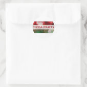 Pizzeria Party Runder Aufkleber (Tasche)