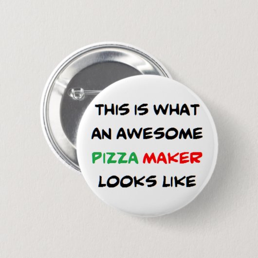 Pizzeria, phantastisch button (Vorne & Hinten)
